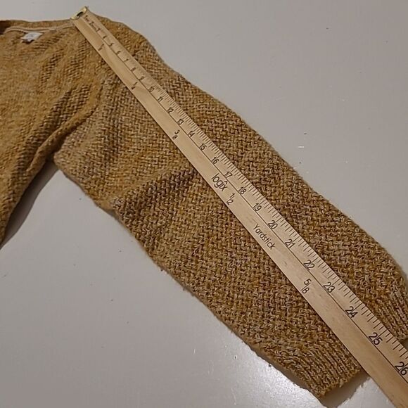 FAT FACE UK BROWN CREAM GOLD WOVEN Cotton Blend lightweight sweater 6 medium - Picture 3 of 9